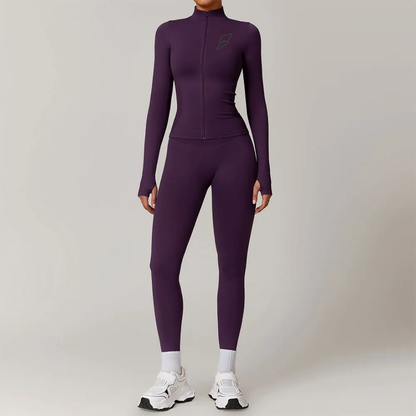 Seamless Set Lyvella Move Sculpt — Long-Sleeve Jacket + High-Waist Leggings