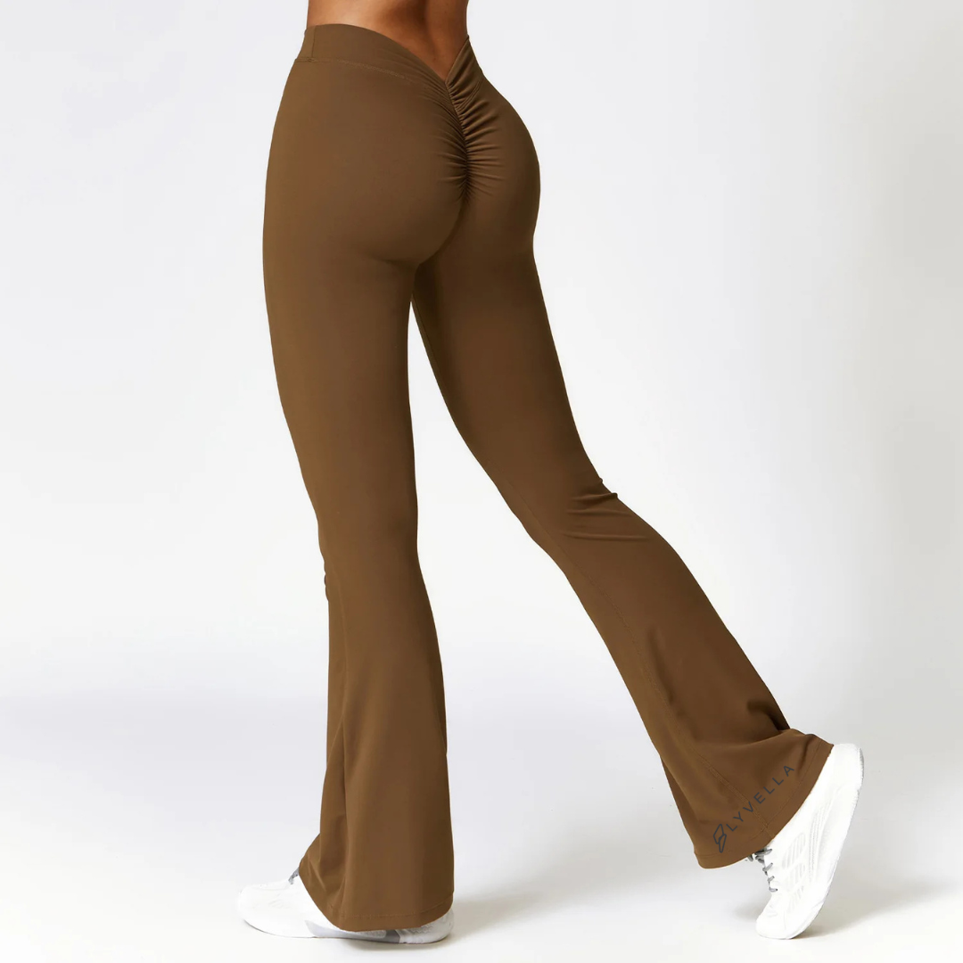 Seamless Set Lyvella Move Sculpt — V‑Waist Flare Leggings (One Piece)