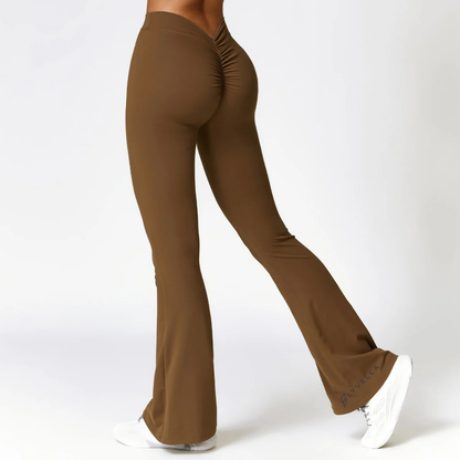 Seamless Set Lyvella Move Sculpt — V‑Waist Flare Leggings (One Piece)