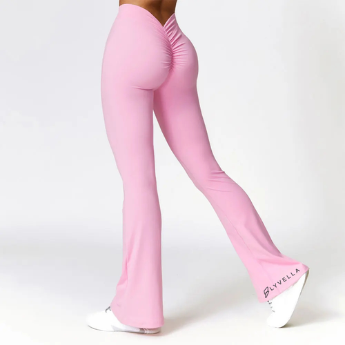 Seamless Set Lyvella Move Sculpt — V‑Waist Flare Leggings (One Piece)