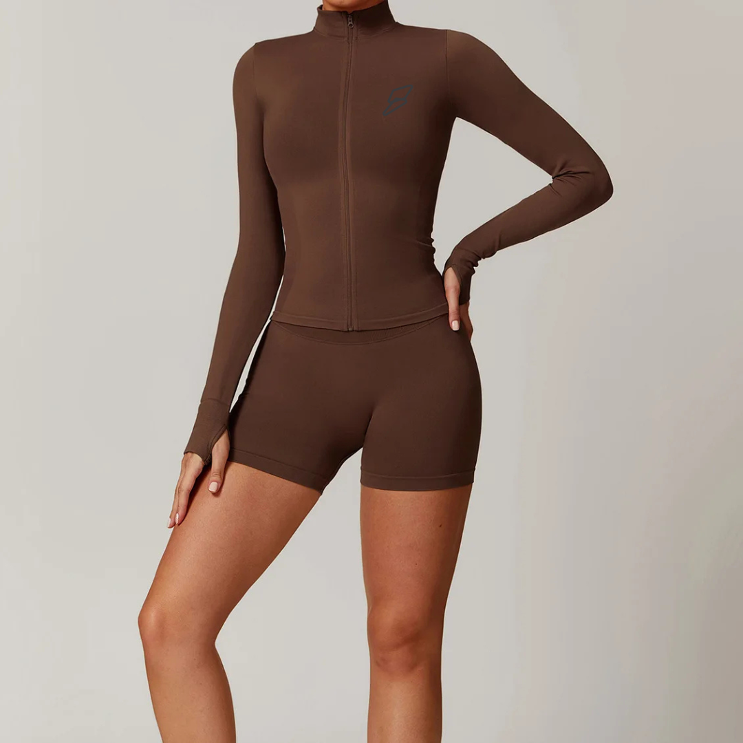 Seamless Set Lyvella Move Sculpt — Long-Sleeve Jacket + High-Waist Leggings