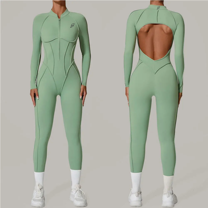 Seamless Set Lyvella Move Sculpt — Long-Sleeve Jumpsuit (One Piece)