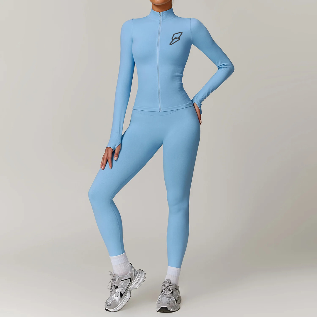 Seamless Set Lyvella Move Sculpt — Long-Sleeve Jacket + High-Waist Leggings