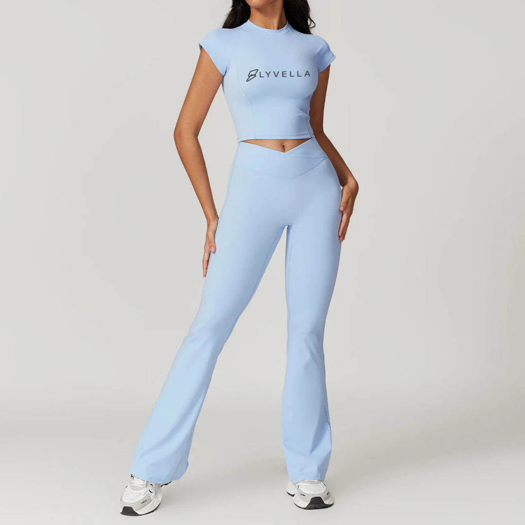 Seamless Set Lyvella Move Sculpt — Short-Sleeve Crop Top + Leggings