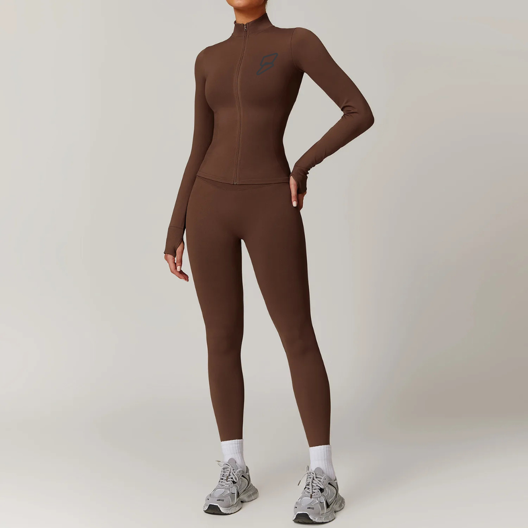 Seamless Set Lyvella Move Sculpt — Long-Sleeve Jacket + High-Waist Leggings