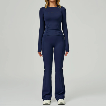 Seamless Set Lyvella Move Sculpt — Quick-Dry Long-Sleeve Top + Leggings