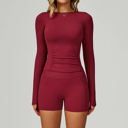 Seamless Set Lyvella Move Sculpt — Quick-Dry Long-Sleeve Top + Leggings