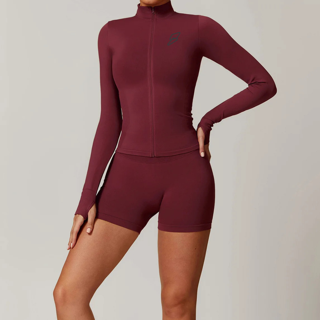 Seamless Set Lyvella Move Sculpt — Long-Sleeve Jacket + High-Waist Leggings