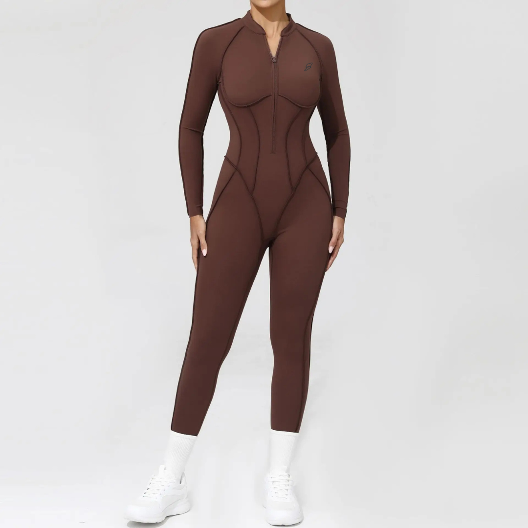 Seamless Set Lyvella Move Sculpt — Long-Sleeve Jumpsuit (One Piece)