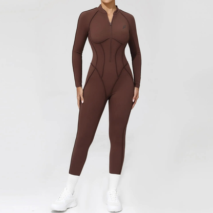 Seamless Set Lyvella Move Sculpt — Long-Sleeve Jumpsuit (One Piece)