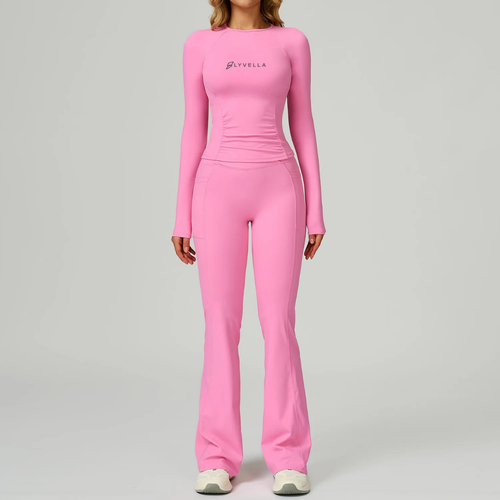 Seamless Set Lyvella Move Sculpt — Quick-Dry Long-Sleeve Top + Leggings