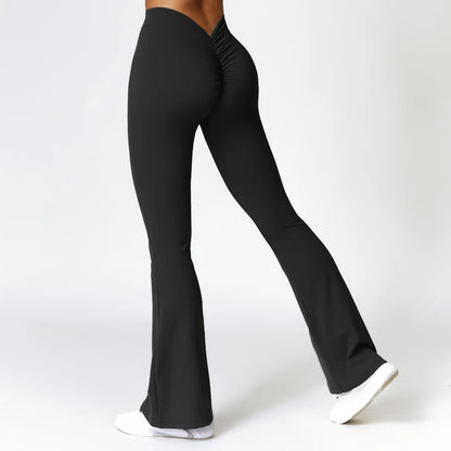 Seamless Set Lyvella Move Sculpt — V‑Waist Flare Leggings (One Piece)
