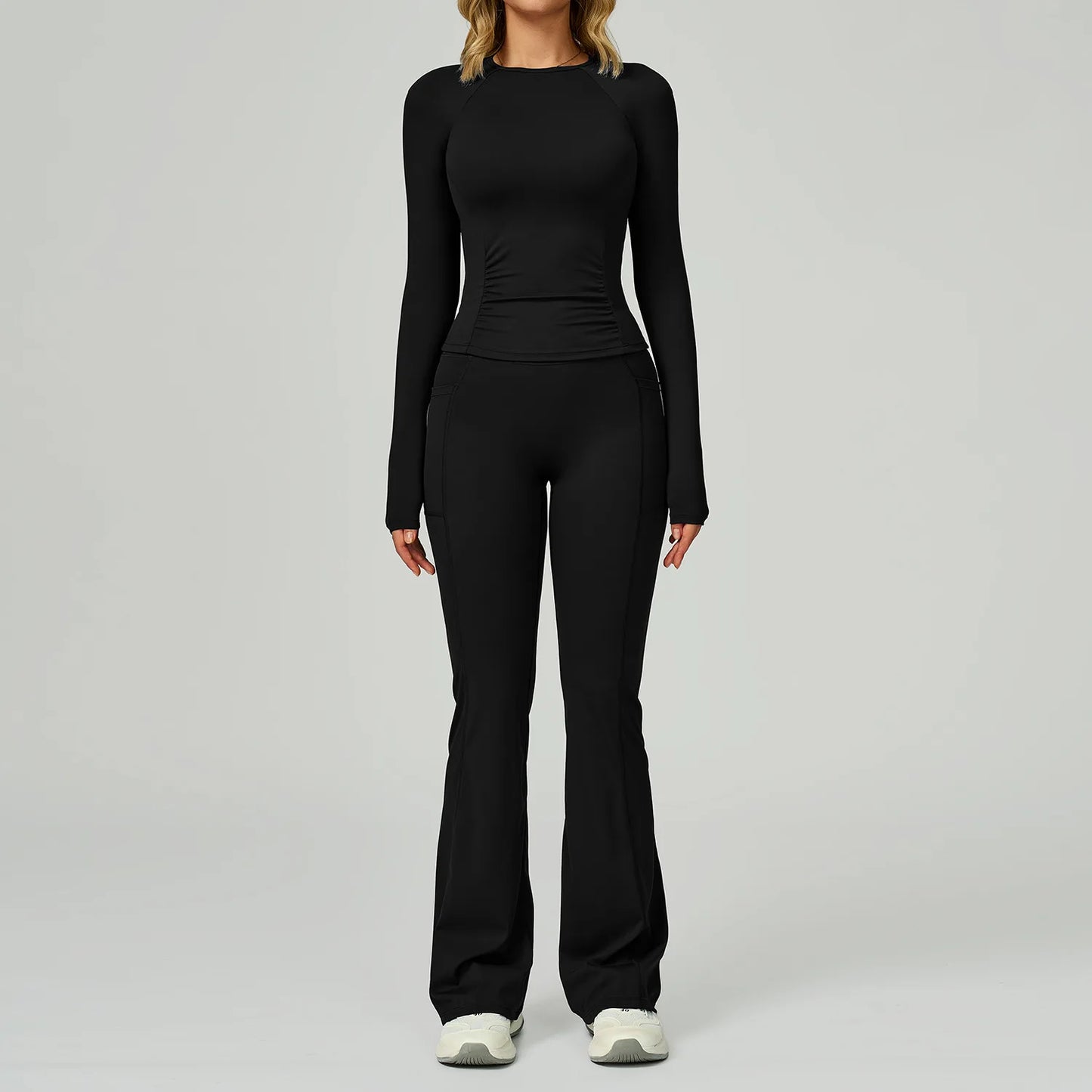 Seamless Set Lyvella Move Sculpt — Quick-Dry Long-Sleeve Top + Leggings