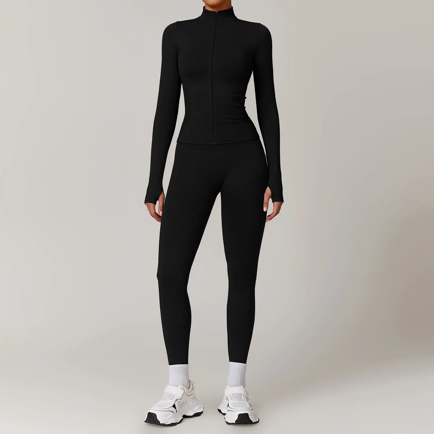 Seamless Set Lyvella Move Sculpt — Long-Sleeve Jacket + High-Waist Leggings
