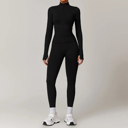 Seamless Set Lyvella Move Sculpt — Long-Sleeve Jacket + High-Waist Leggings